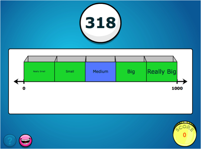 The numerical categorization task in the MathemAntics Sort and Estimate (MASE) activity.