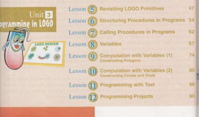 Figure 2. Grade 9 programming lessons