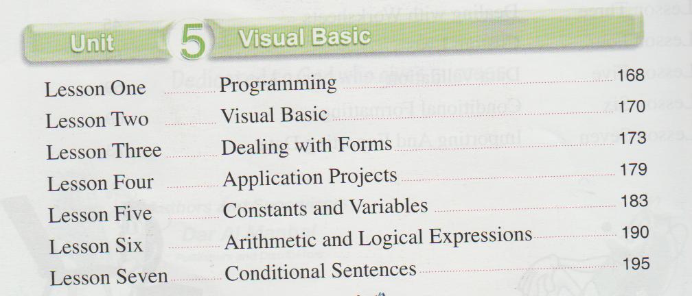 Figure 3. Grade 8 programming lessons in VB