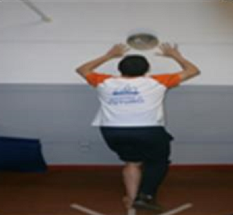 Proprioception exercise, two - handed blow up the wall, J. B. 