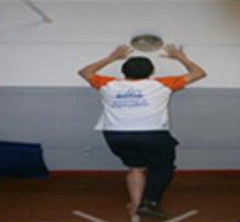 Proprioception exercise, two - handed blow up the wall, J. B.