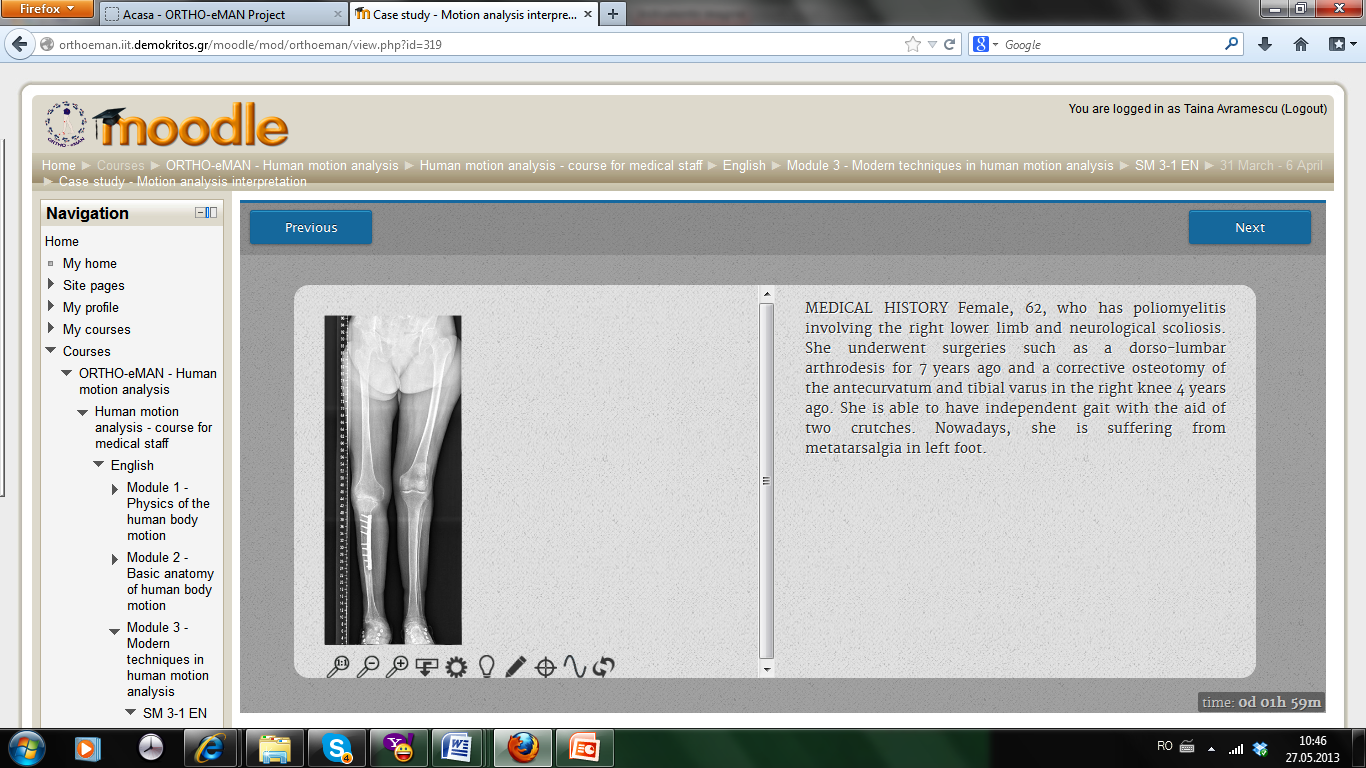 An example of a case study development – clinical analysis 