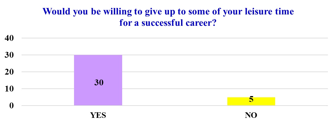 Leisure vs. successful career in the conception of young external public auditors (Source:
      author’s processing)