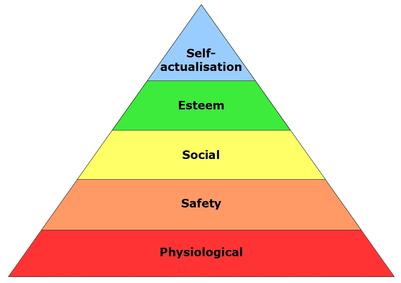 Maslow's hierarchy of needs. (secondary and primary)