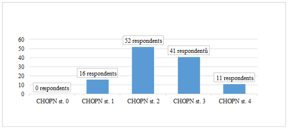 Figure 01. Division of respondents with COPD based on the stage of the disease