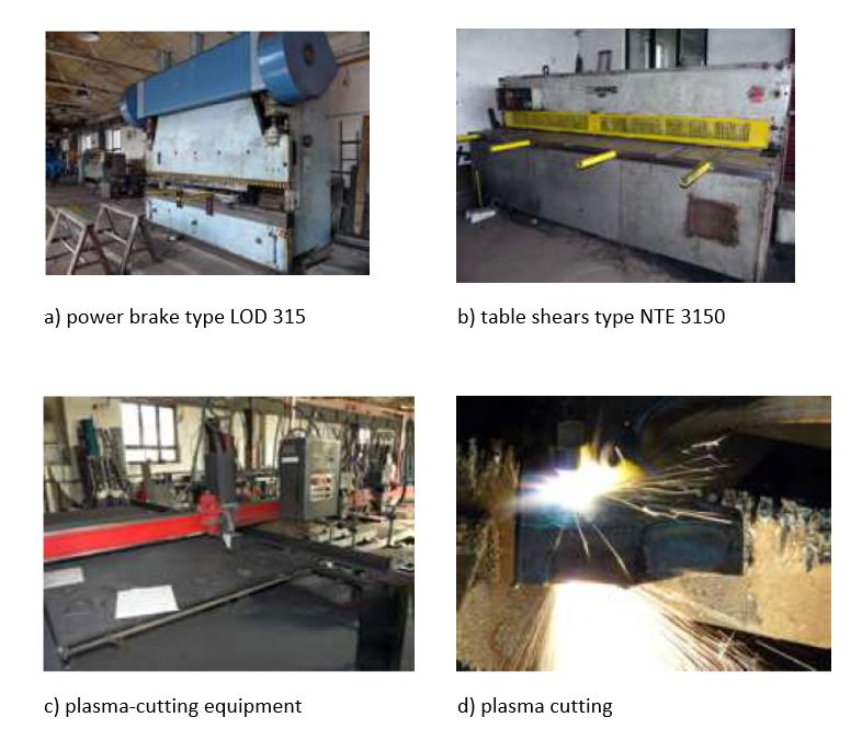 Types of the equipment in operation (Kubovičová, 2012)