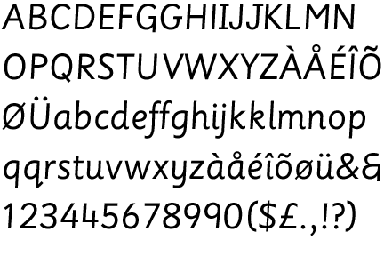 Comenia Script universal (Lencová, 2014)
