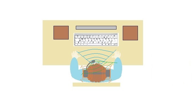 Scheme of the experiment with noise in the headphones.