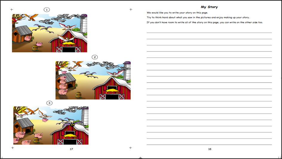 Figure 01. The pictures and instructions for the My Story task.