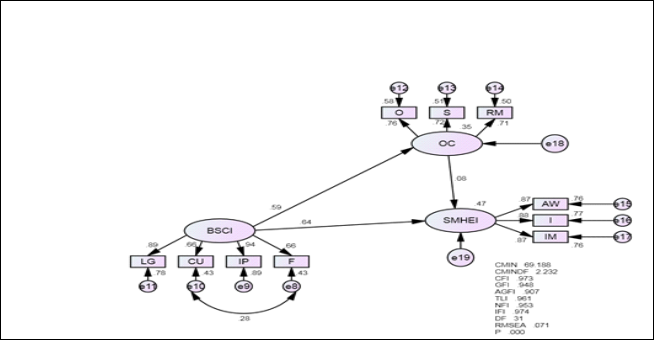 Revised Hypothesized Model of the study