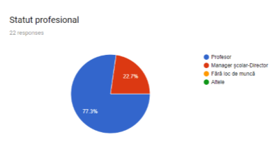 Respondents’ professional status (in Romanian)