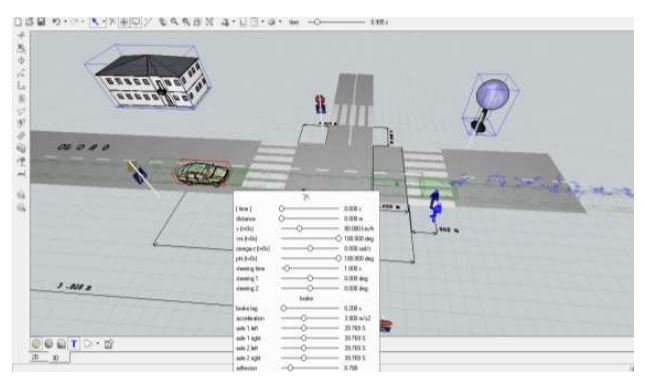 Setting the pre-collision data for the vehicle