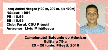 Figure 04. Presentation Flyer for Ionuţ-Andrei Neagoe, one of the Romanian athletes participating in the Balkan Athletics Championship, 75th edition