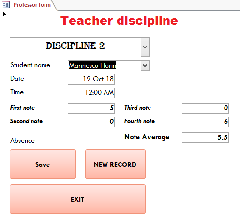 Teacher user interface