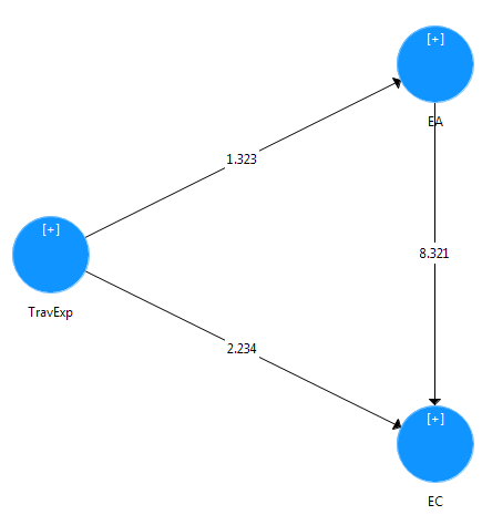 Path coefficient t-statistics