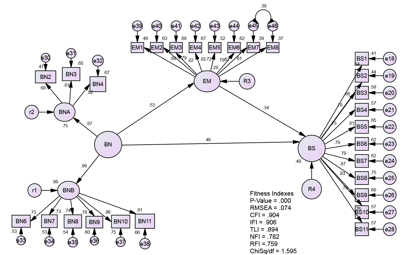 SEM Diagram for the study