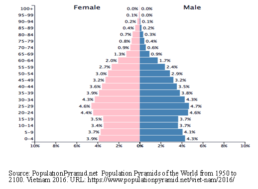 Population Pyramids of Vietnam 2016