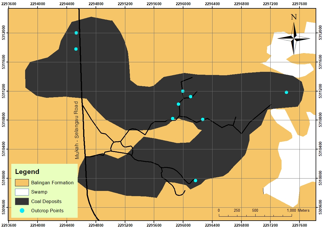 Geological Map of Mukah Coalfield.