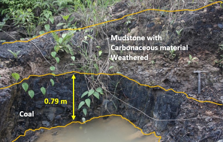 Outcrop 3 found at the Geo-electrical profile of Line 2.